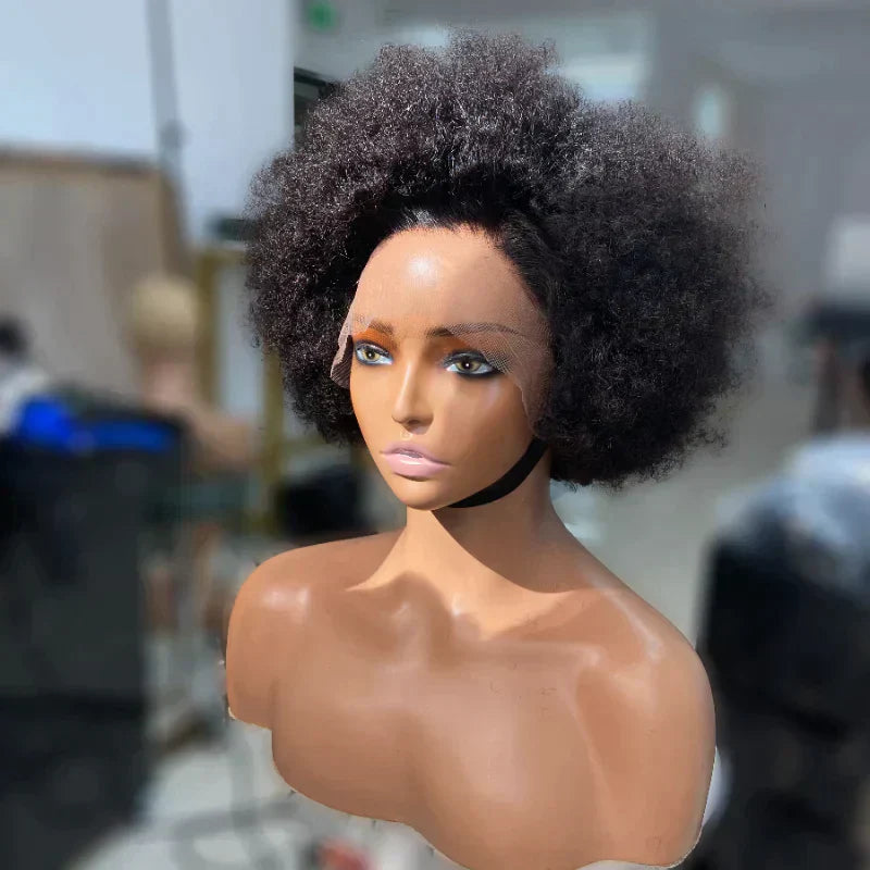 Afro Curly Frontal Lace Bob Wig