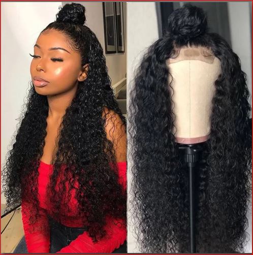 Jerry curl 26inch frontal ready to wear wig