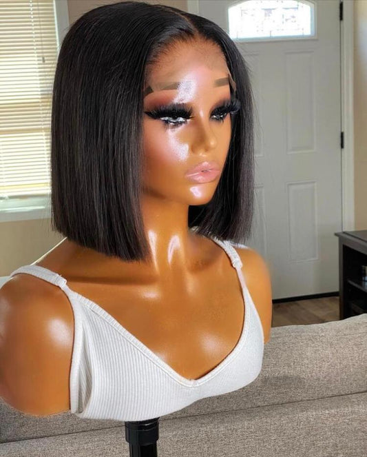 Double drawn 5*5 ready made wig