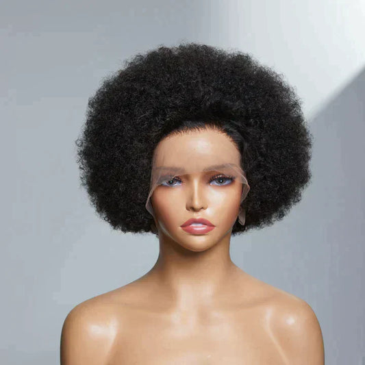 Afro Curly Frontal Lace Bob Wig